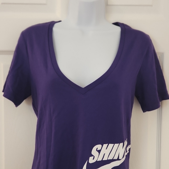 Firefly Nostalgia Shiny Purple Vneck Tshirt Large NWOT #057 - Picture 3 of 5
